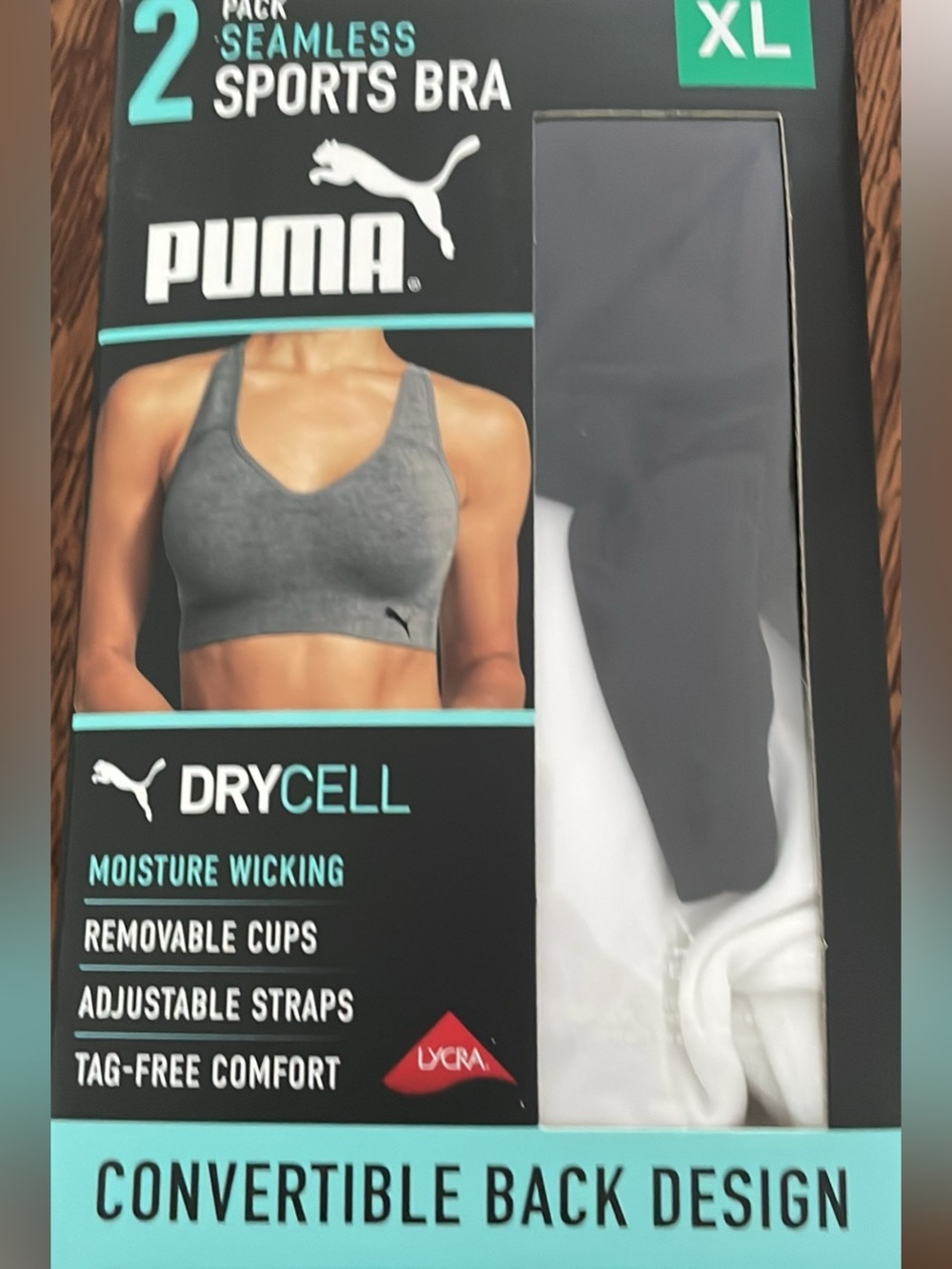 NIB 2 pack Puma Seamless Sports Bras size XL